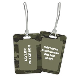 Camouflage Double Sided Plastic Luggage & Bag Tag