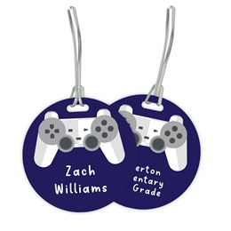 Round Video Gamer Double Sided Plastic Luggage & Bag Tag