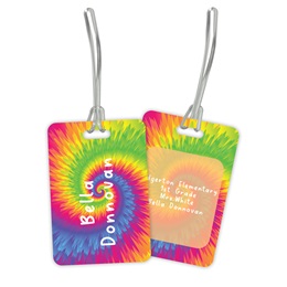 Tie Dye Double Sided Plastic Luggage & Bag Tag