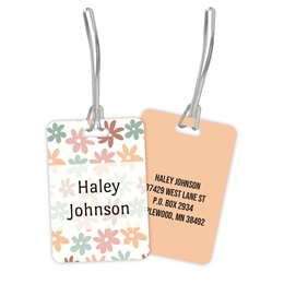 Trendy Retro Floral Double Sided Plastic Luggage & Bag Tag