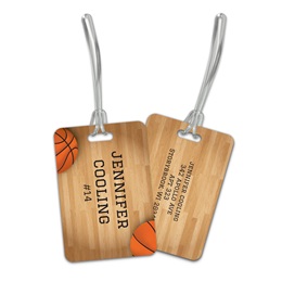 Personalized Basketball Court Double Sided Plastic Luggage & Bag Tag