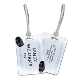Personalized Hockey Rink Double Sided Plastic Luggage & Bag Tag