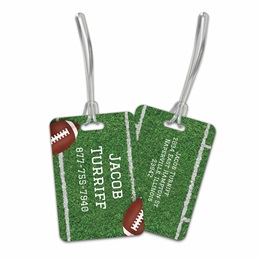 Personalized Football Field Double Sided Plastic Luggage & Bag Tag
