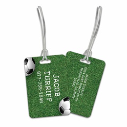 Personalized Soccer Field Double Sided Plastic Luggage & Bag Tag