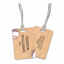 Personalized Baseball Field Double Sided Plastic Luggage & Bag Tag
