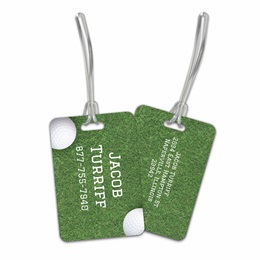 Personalized Golf Course Double Sided Plastic Luggage & Bag Tag