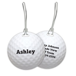 Round Golf Double Sided Plastic Luggage & Bag Tag