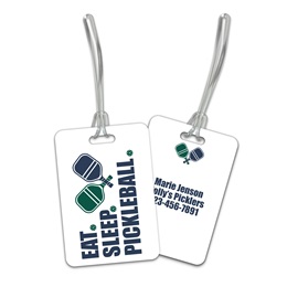 Personalized Eat Sleep Pickleball Double Sided Plastic Luggage & Bag Tag