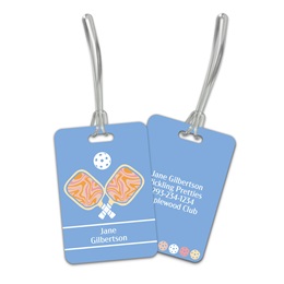 Personalized Retro Pickleball Double Sided Plastic Luggage & Bag Tag