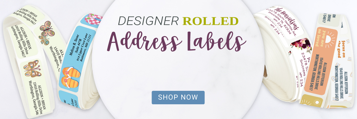 Designer Rolled Address Labels