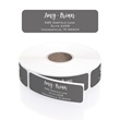 Personalized Modern Charcoal Address Labels with Dispenser