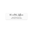 Black & White Cursive Rolled Address Labels with Dispenser