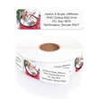 Hot Cocoa Marshmallow Snowman Address Labels with Dispenser