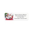 Hot Cocoa Marshmallow Snowman Address Labels with Dispenser